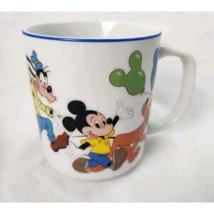 Vintage Walt Disney World Mug Mickey Mouse Minnie Disney Coffee Cup 1980s Japan